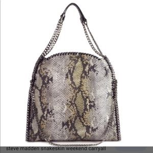Steve Madden Btotally Chain Tote in Snakeskin